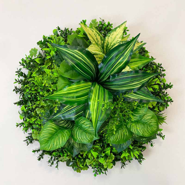 Pflanzenwand Pflanzenbild GALATEA aus Realtouch Kunstpflanzen Plant Sphere