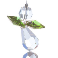 Schutzengel "ALEXIS" aus Kristall, mit grünen Flügeln