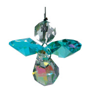 Schutzengel "ALEXIS" aus Kristall, mit blauen Flügeln