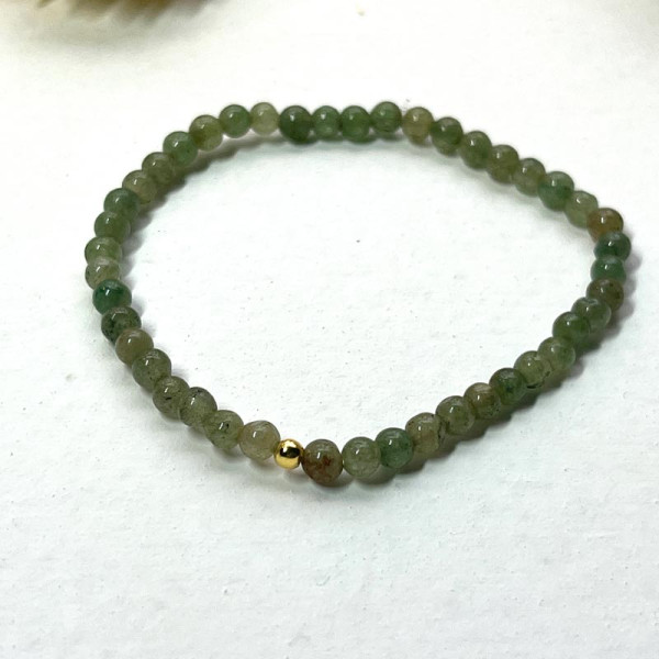 HARMONIE Edelstein Armband mit grünen Jade Perlen